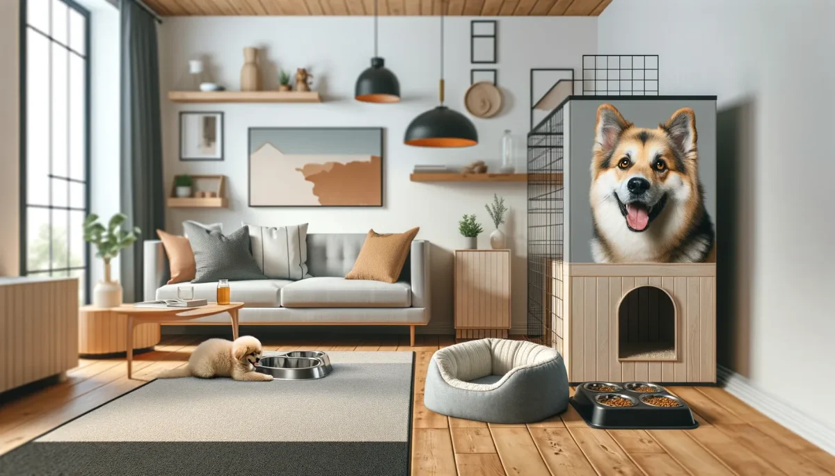 Pet-friendly living room with a dog